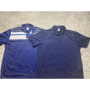 Callaway Mens Opti Dri Polo lot Size XXL 2 shirts Blue short sleeve